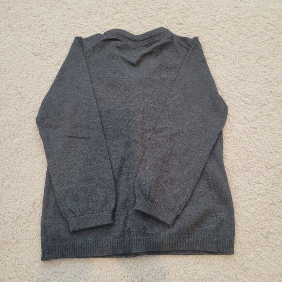 H&M HM Long Sleeve Button V-neck Cardigan Grey Size 4T Kid Toddler 100% Cotton - Picture 2 of 6